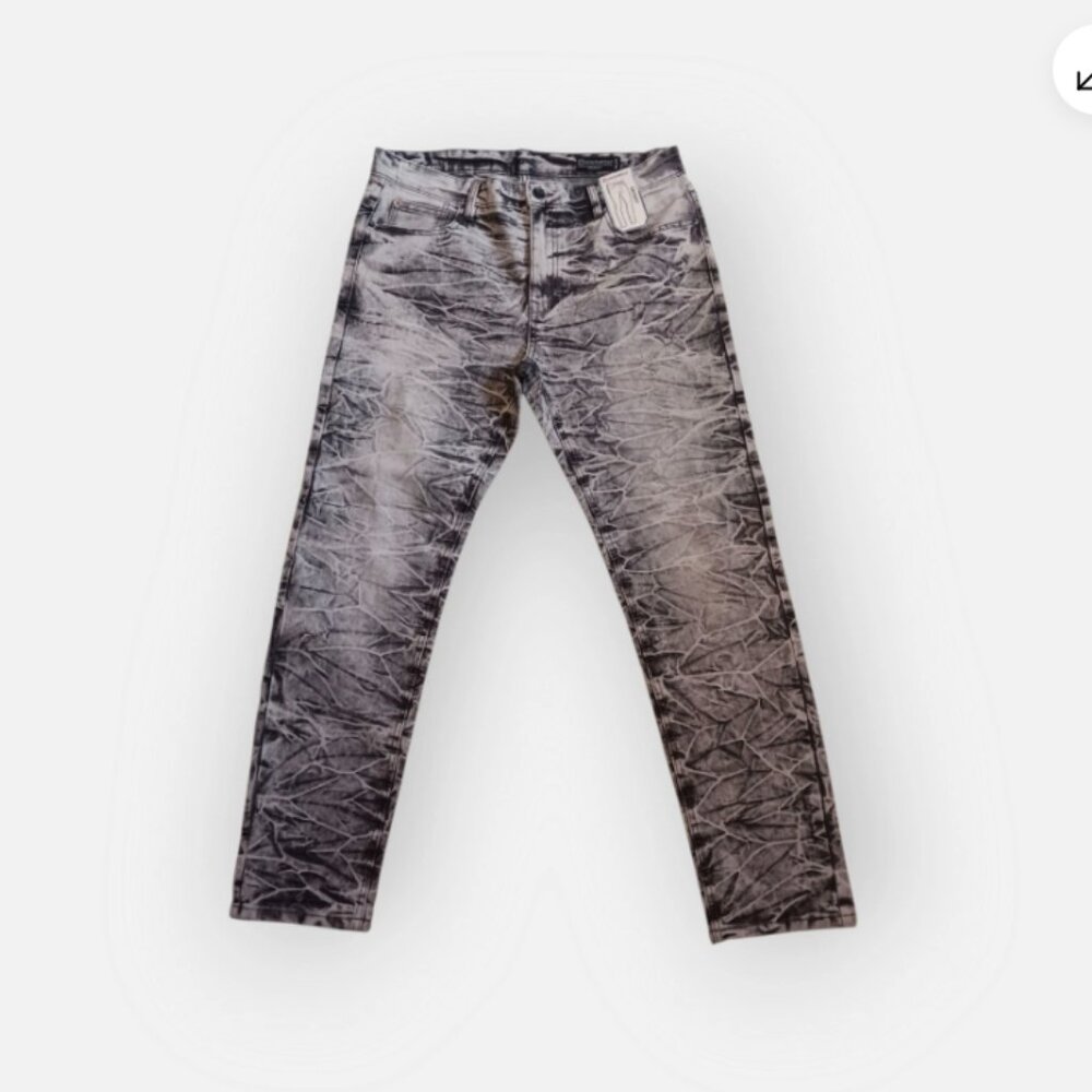 Southpole Mens Jeans 38x32 Skinny Active Flex Distressed Marble Grey black New
